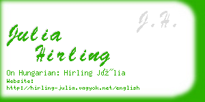 julia hirling business card